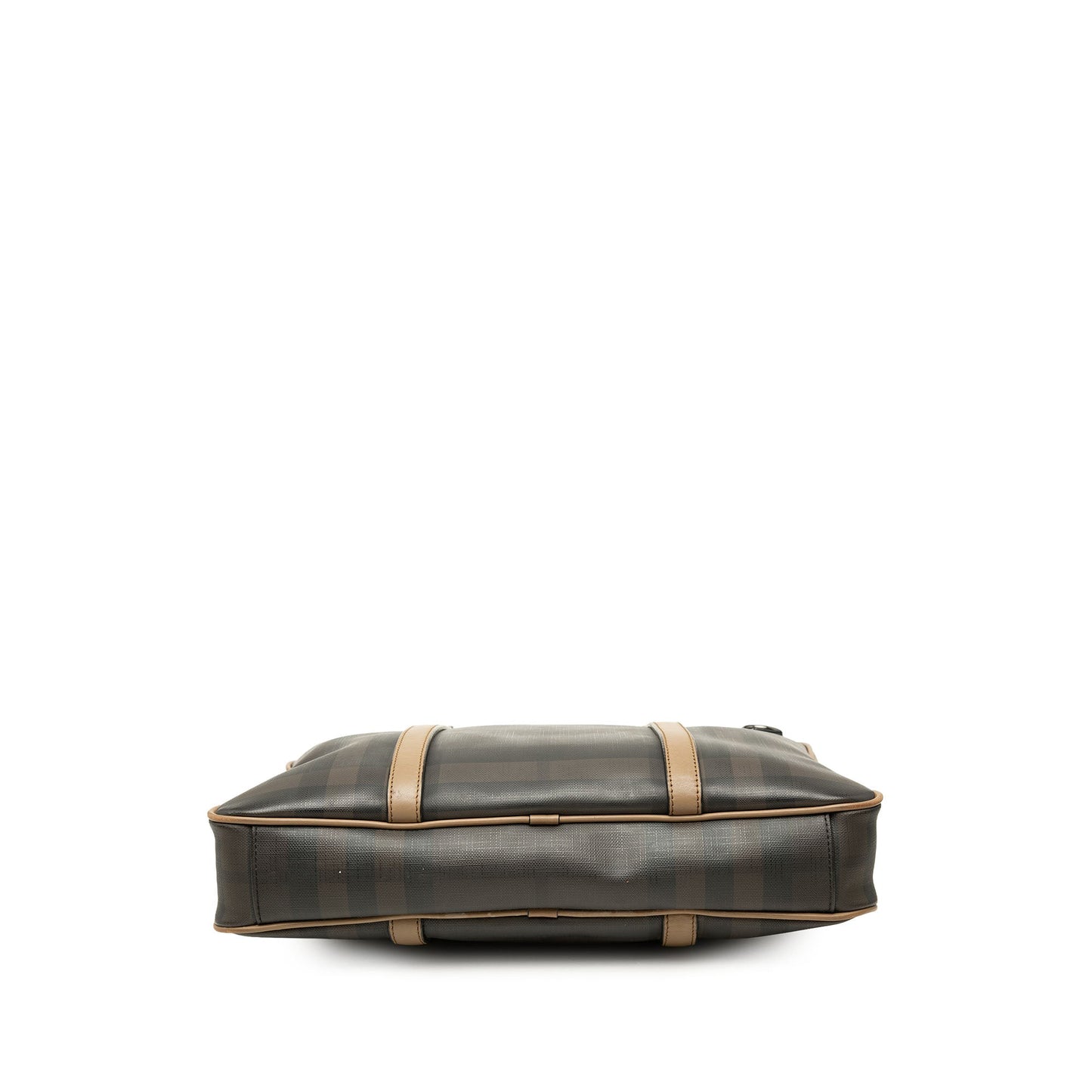 Burberry Smoke Check Coated Canvas Clinton Business Bag