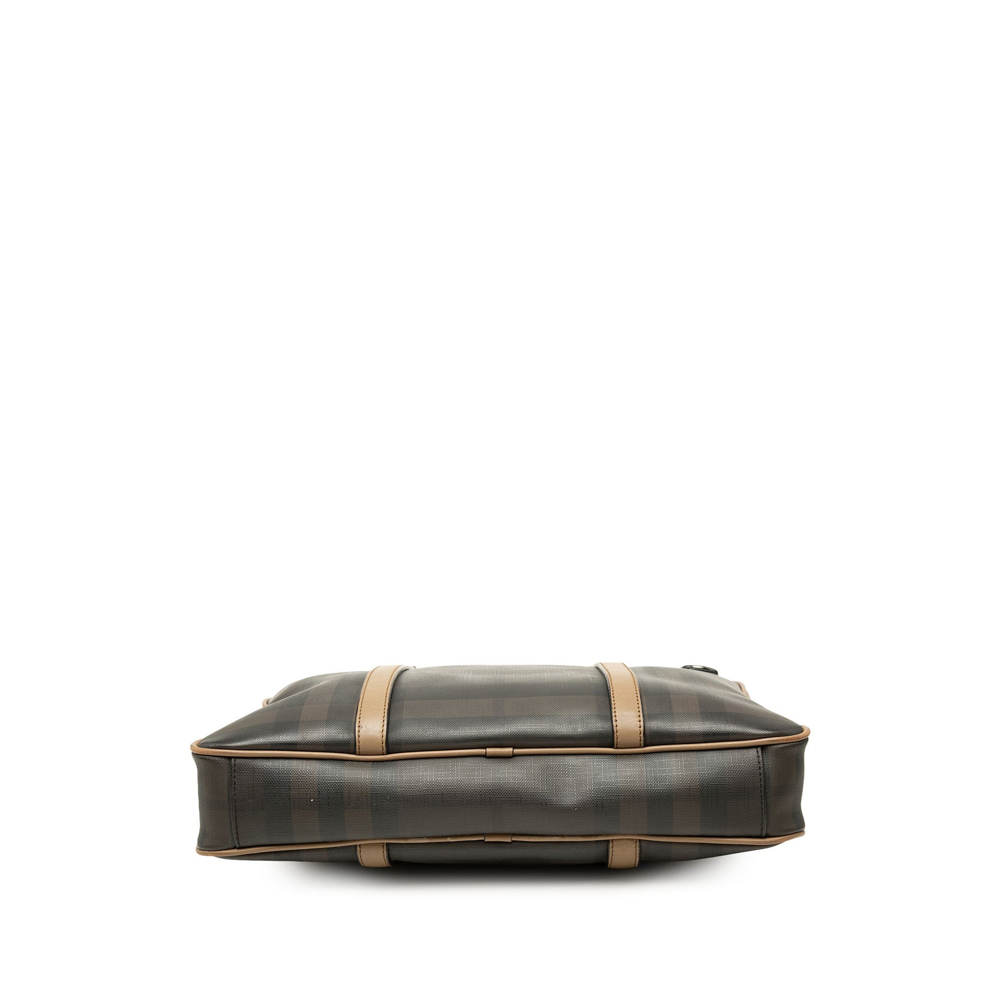 Burberry Smoke Check Coated Canvas Clinton Business Bag