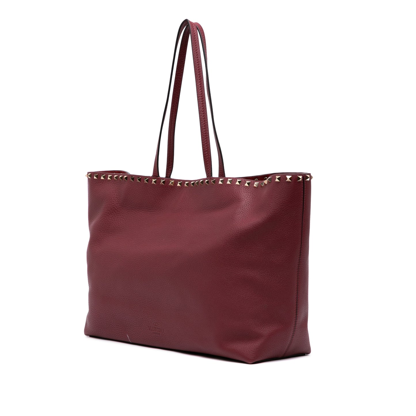 Valentino Large Grained Calfskin Rockstud Shopper Tote