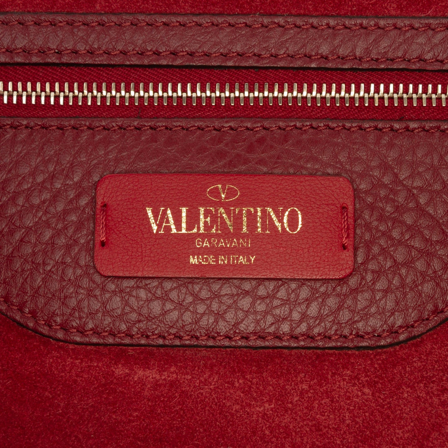 Valentino Large Grained Calfskin Rockstud Shopper Tote