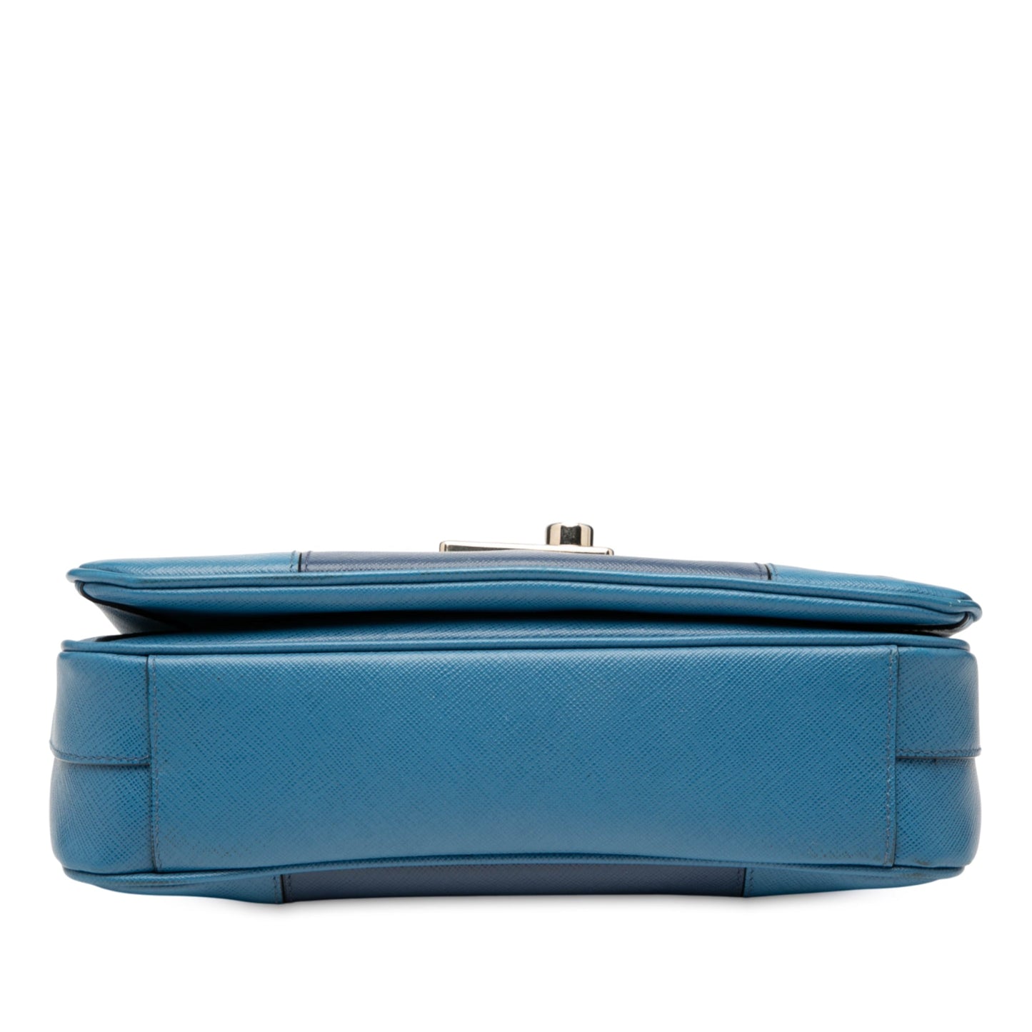 Prada Bicolor Saffiano Sound Lock Top Handle Bag