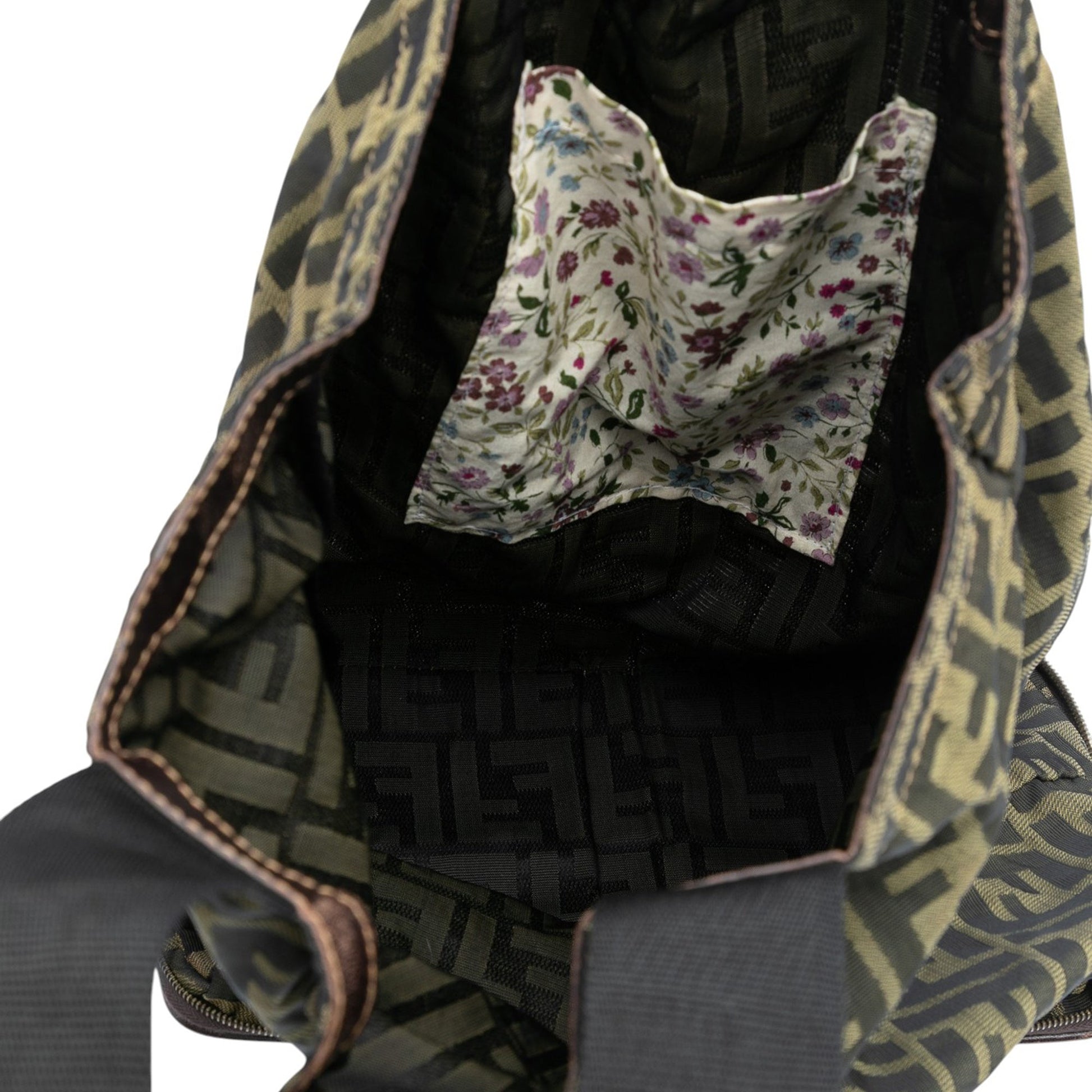 Fendi Zucca Canvas and Nylon Foldable Tote