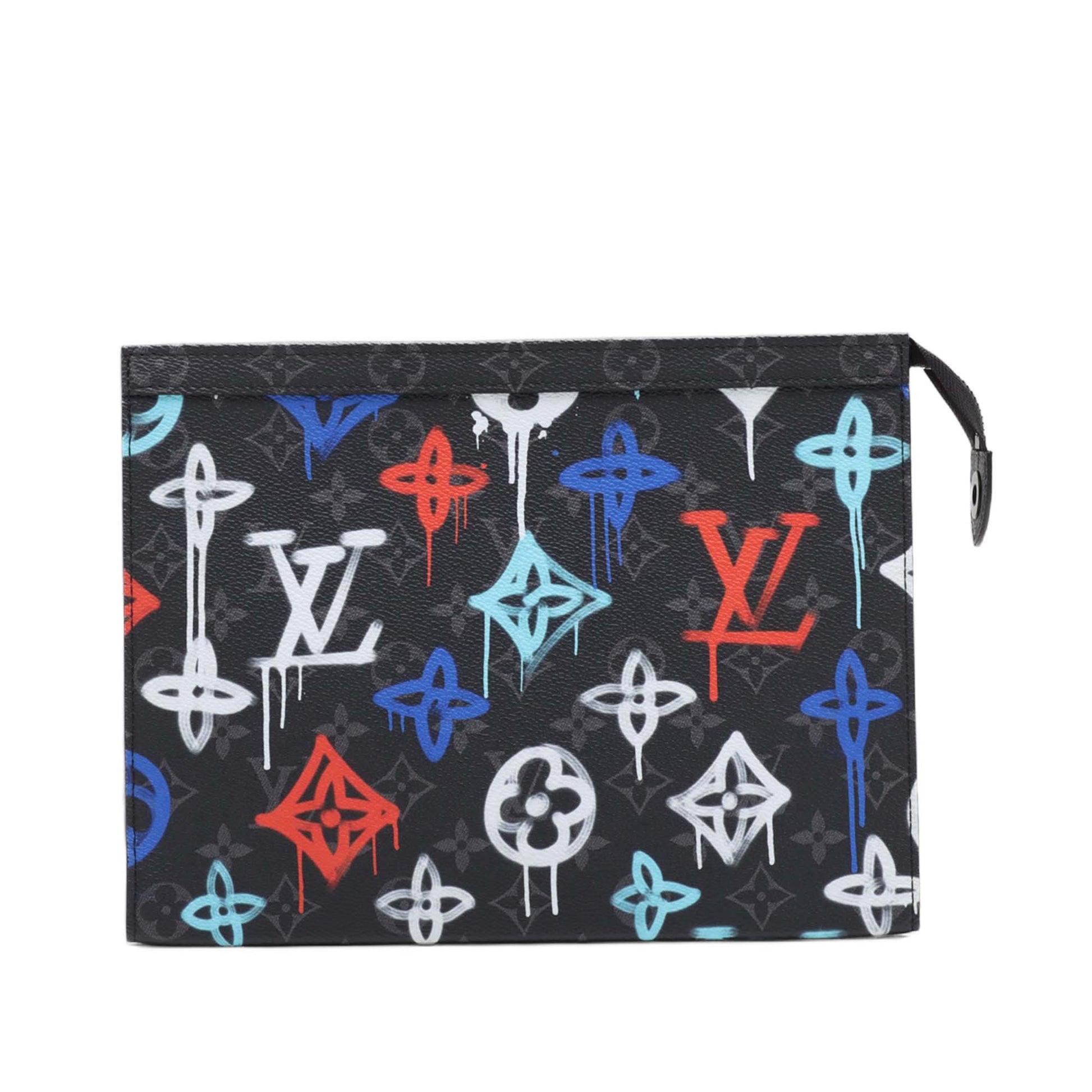 Louis Vuitton Monogram Eclipse Graffiti Pochette Voyage MM