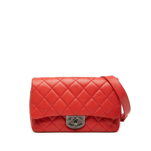 Chanel Small Quilted Goatskin Double Carry Waist Chain Flap