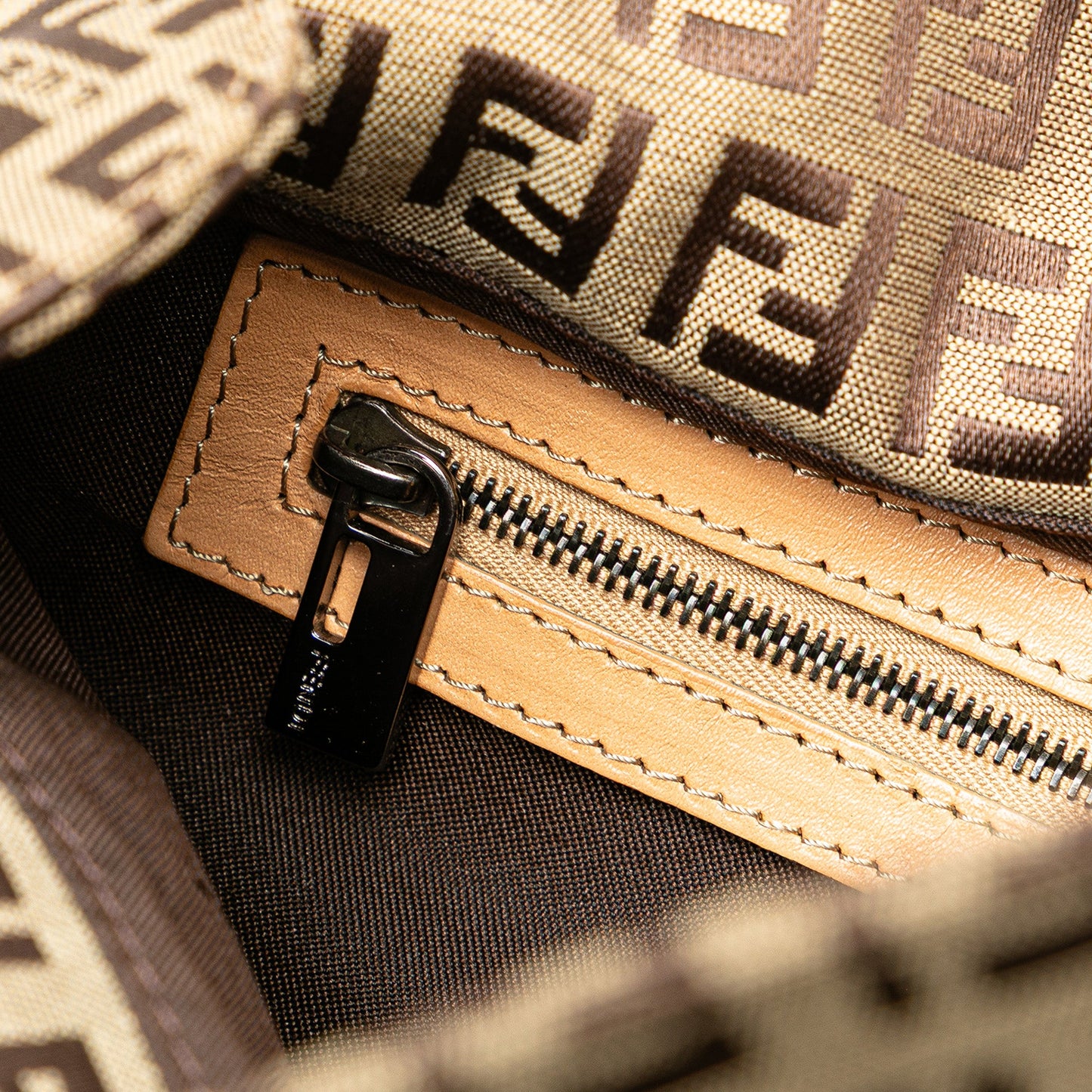 Fendi Zucchino Canvas Handbag
