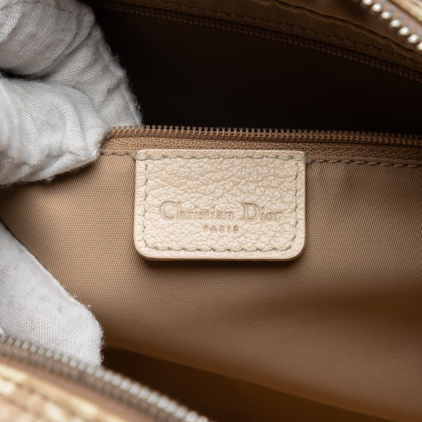 Oblique Coated Canvas Floral Embroidered Crossbody