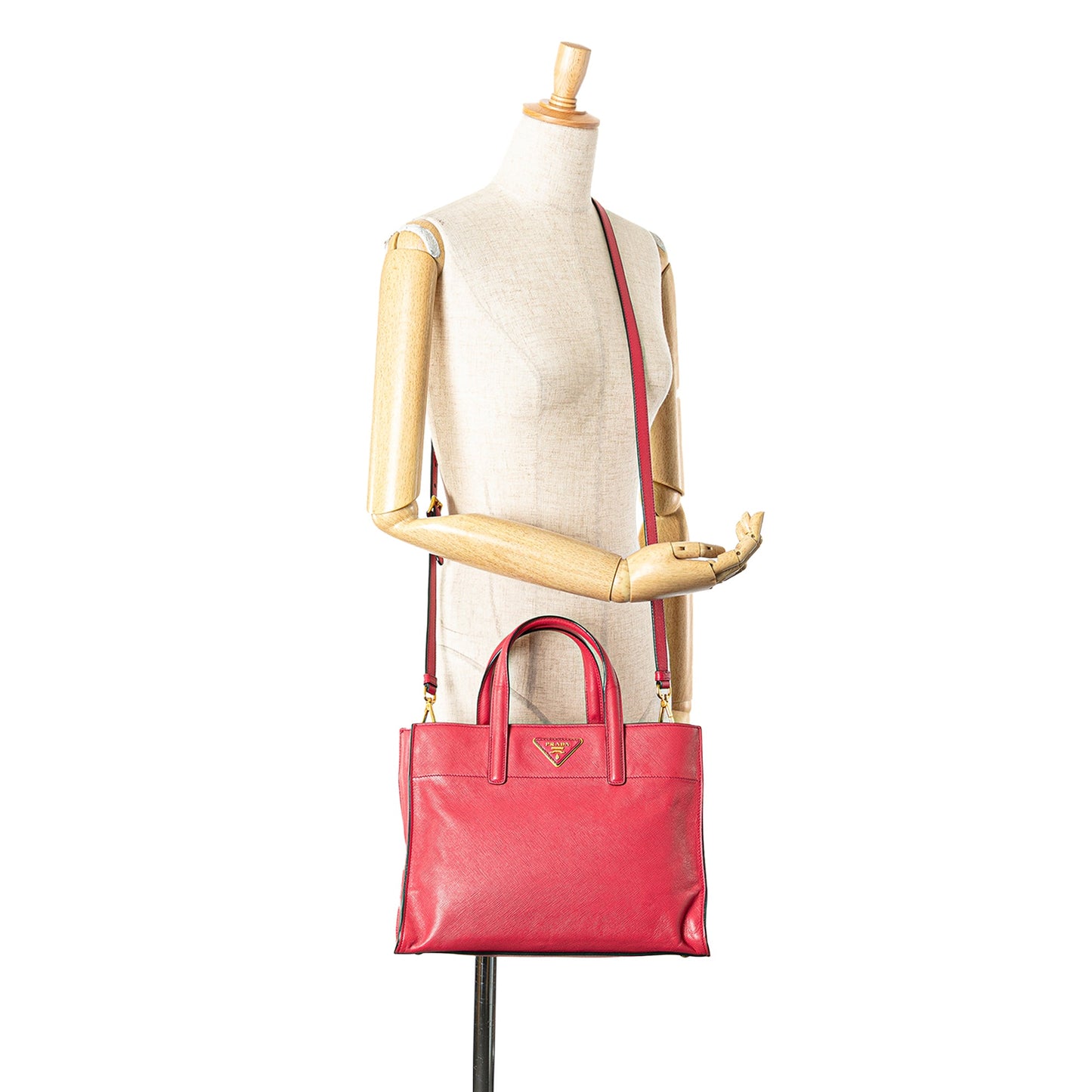 Prada Saffiano Soft Triple Pocket Tote