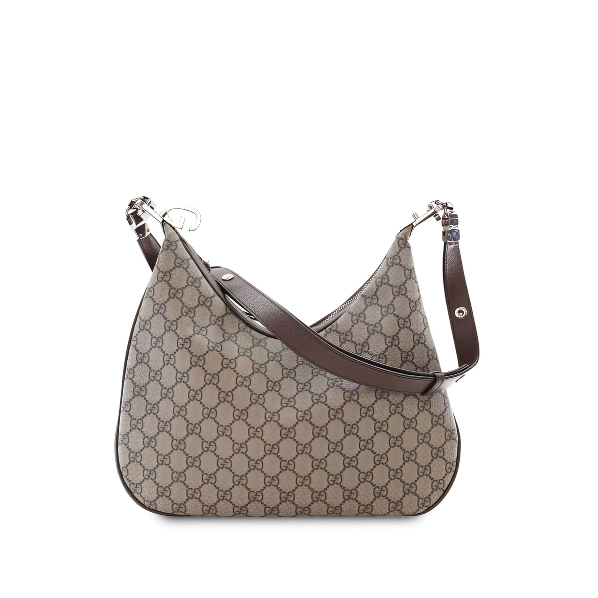 Gucci Medium GG Supreme Web Attache Crossbody — Beige