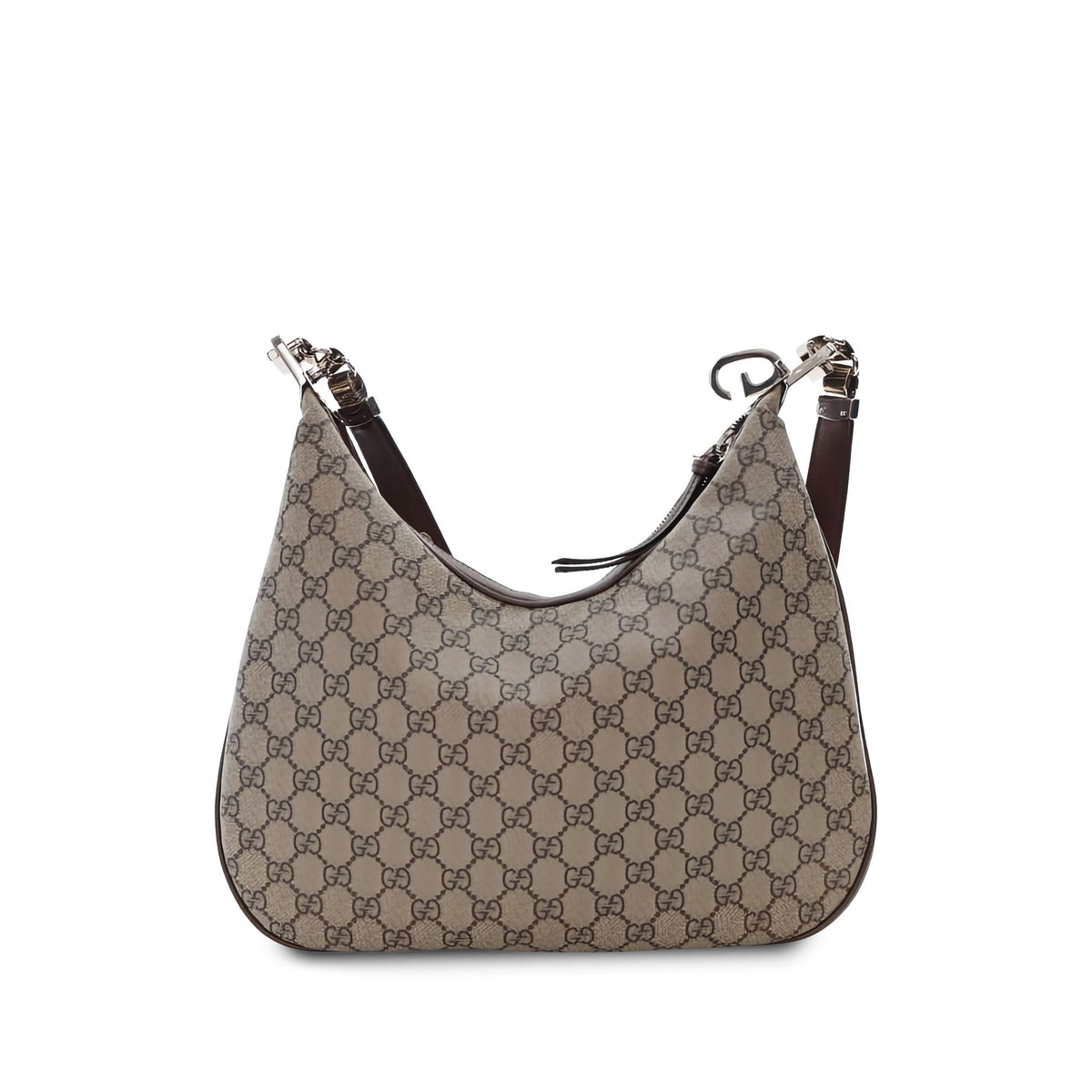 Gucci Medium GG Supreme Web Attache Crossbody — Beige