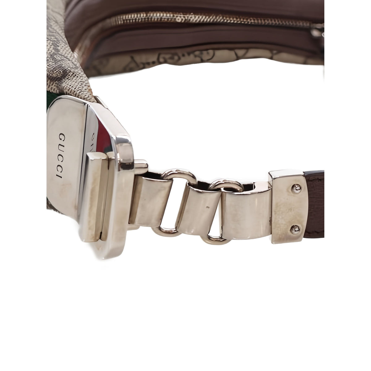 Gucci Medium GG Supreme Web Attache Crossbody — Beige