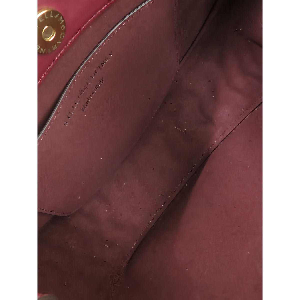 Stella McCartney Medium Frayme S Wave Flap — Red