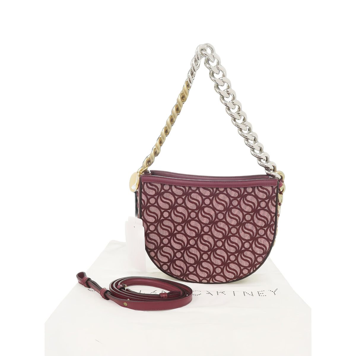 Stella McCartney Medium Frayme S Wave Flap — Red