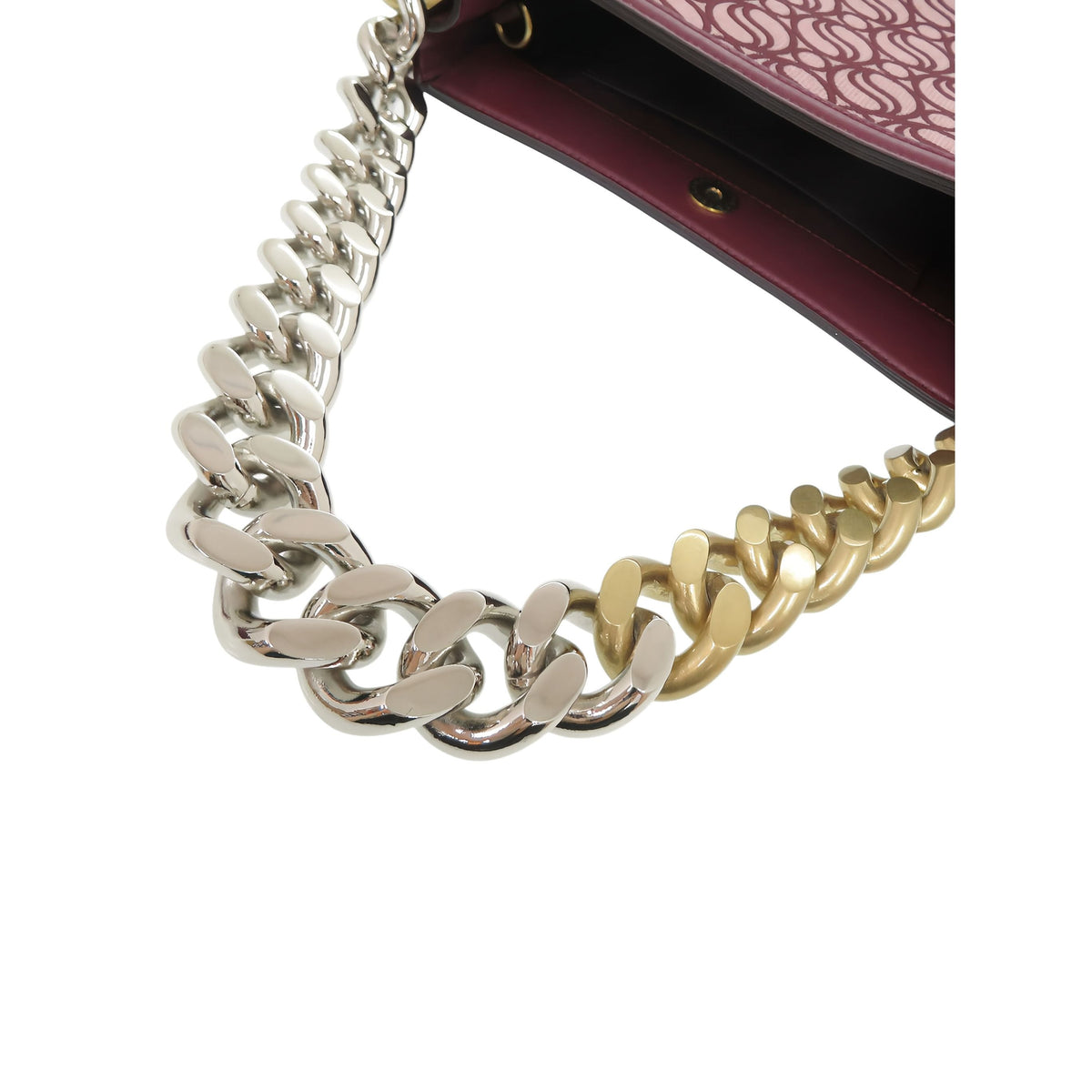 Stella McCartney Medium Frayme S Wave Flap — Red
