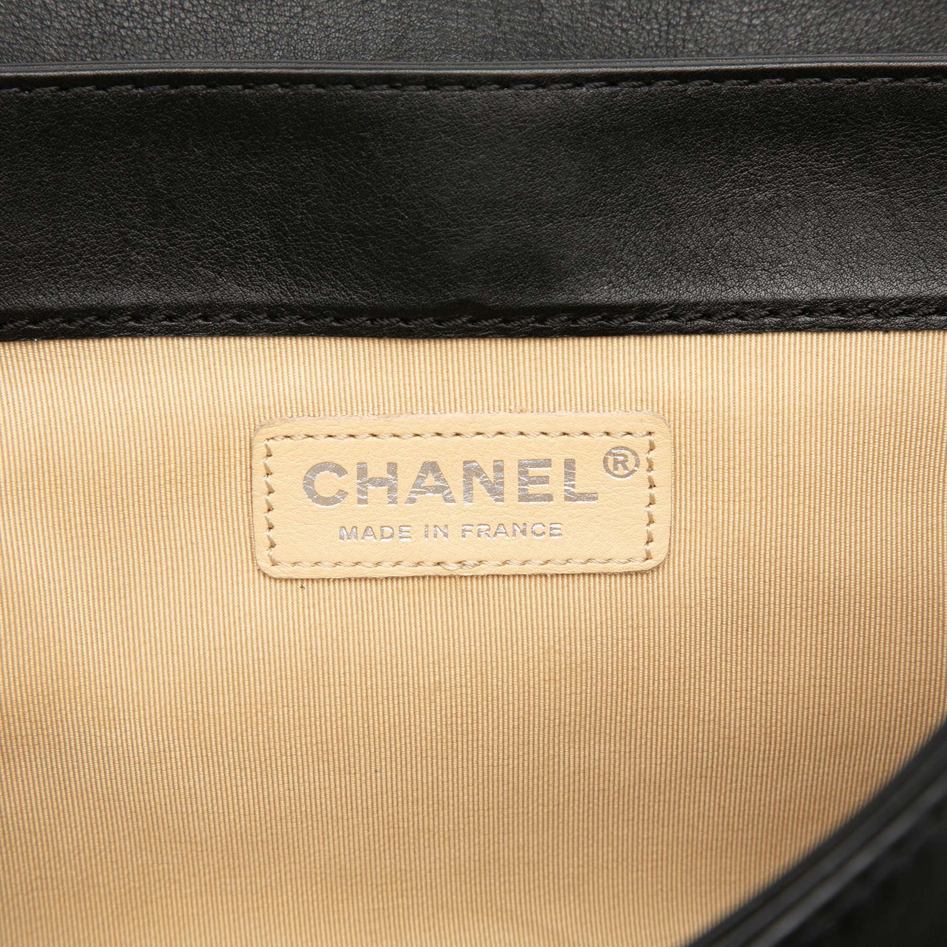 Chanel Medium Woven Calfskin Boy Reverso Flap