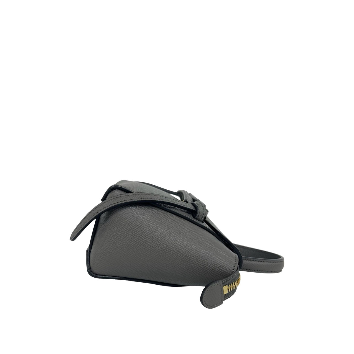 Celine Pico Grained Calfskin Belt Bag — Gray