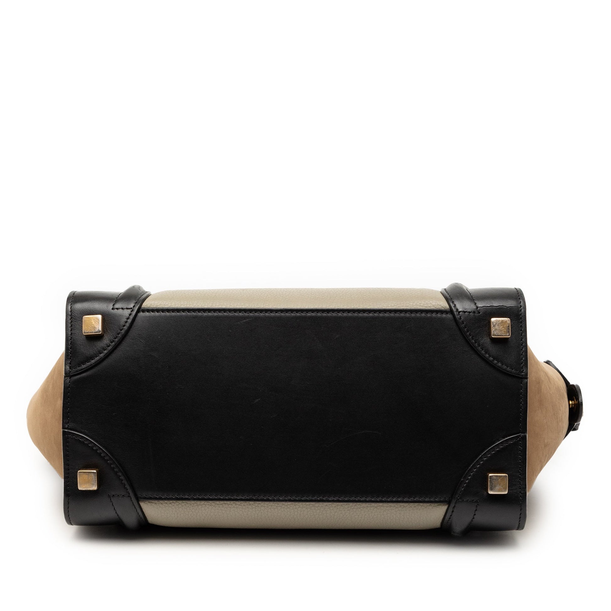 Micro Tricolor Nubuck and Calfskin Luggage Tote