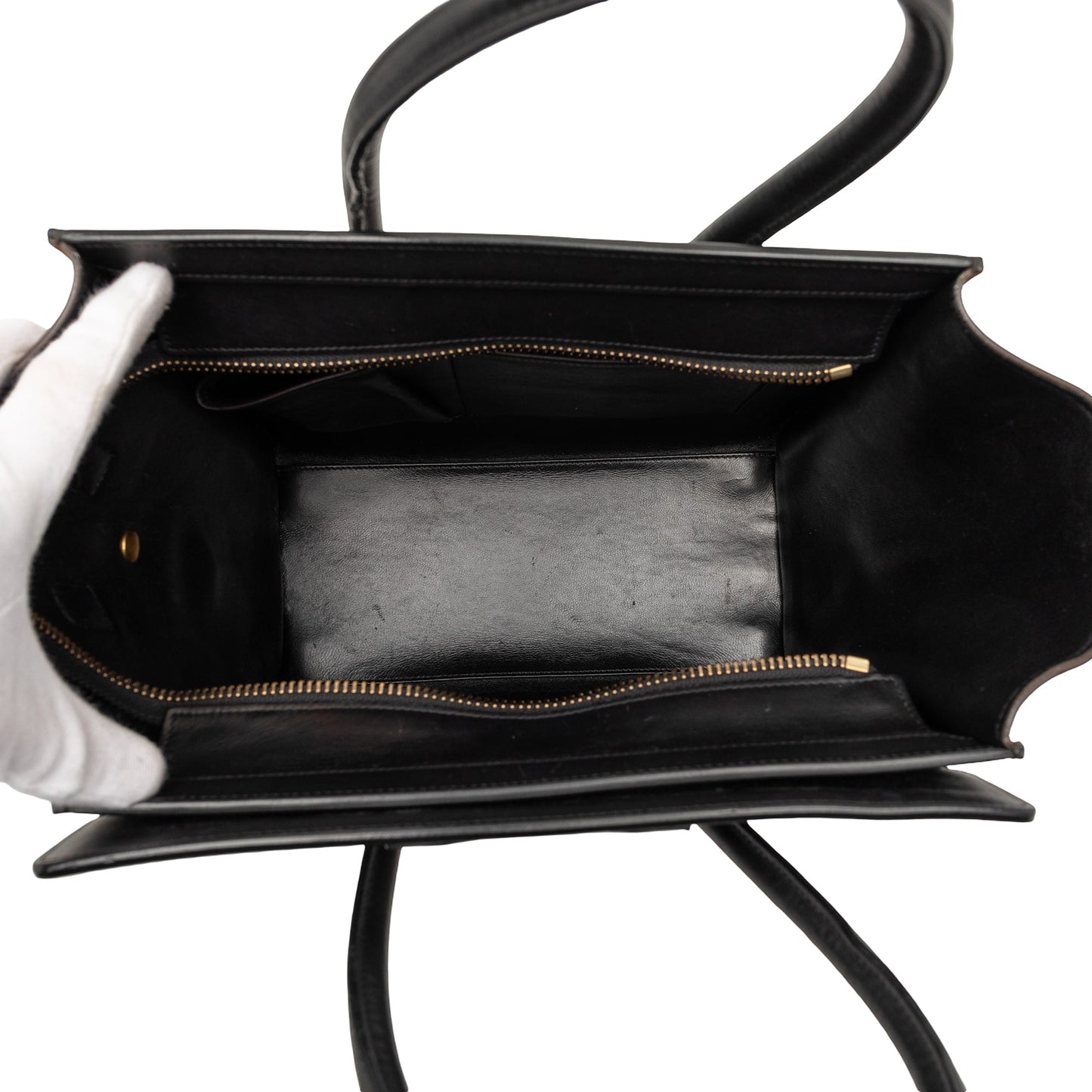 Micro Tricolor Nubuck and Calfskin Luggage Tote