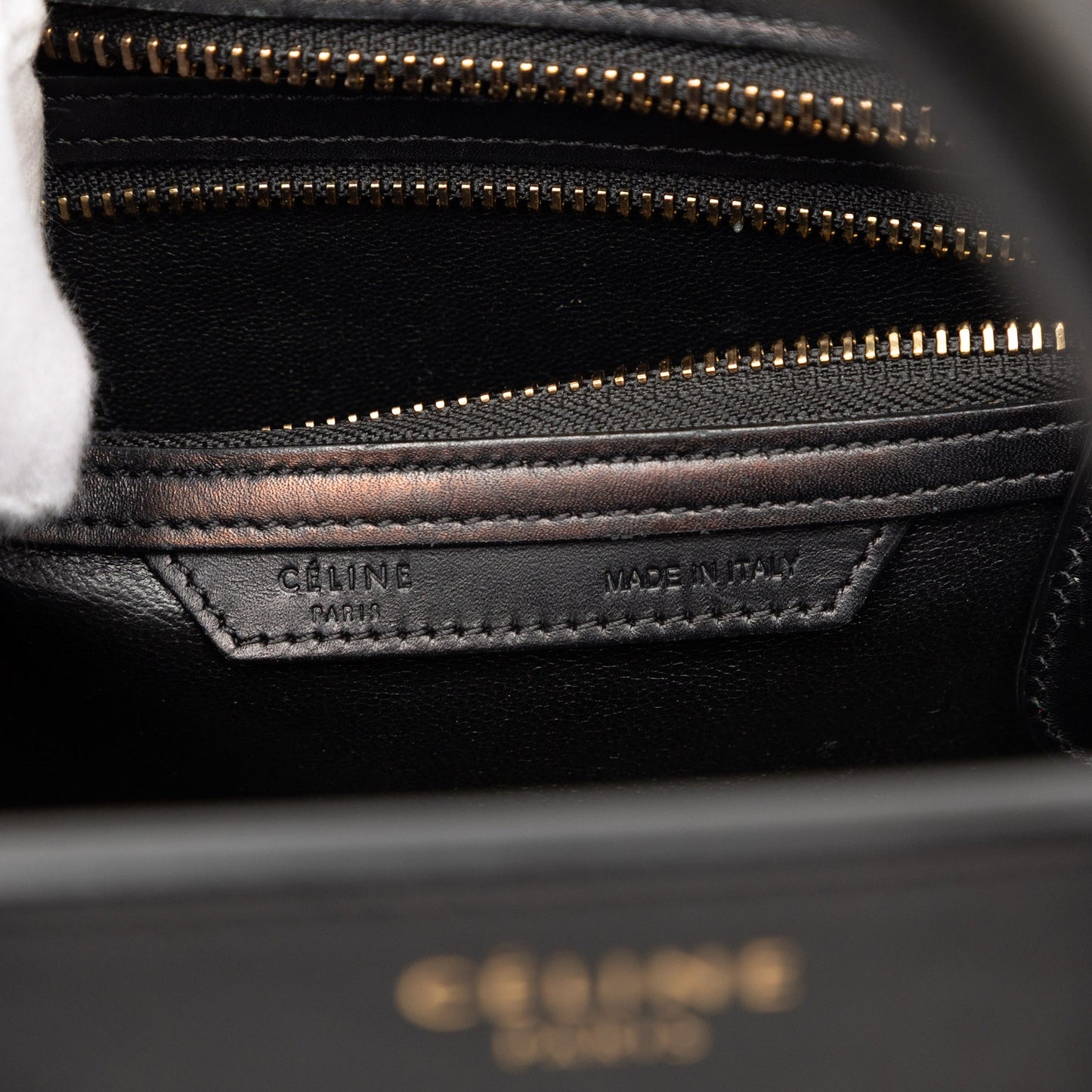 Micro Tricolor Nubuck and Calfskin Luggage Tote
