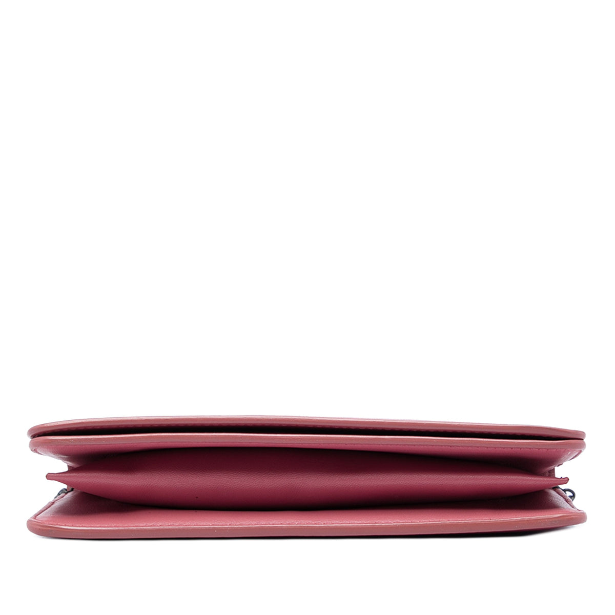 Bottega Veneta Nappa Intrecciato Continental Wallet on Chain — Pink