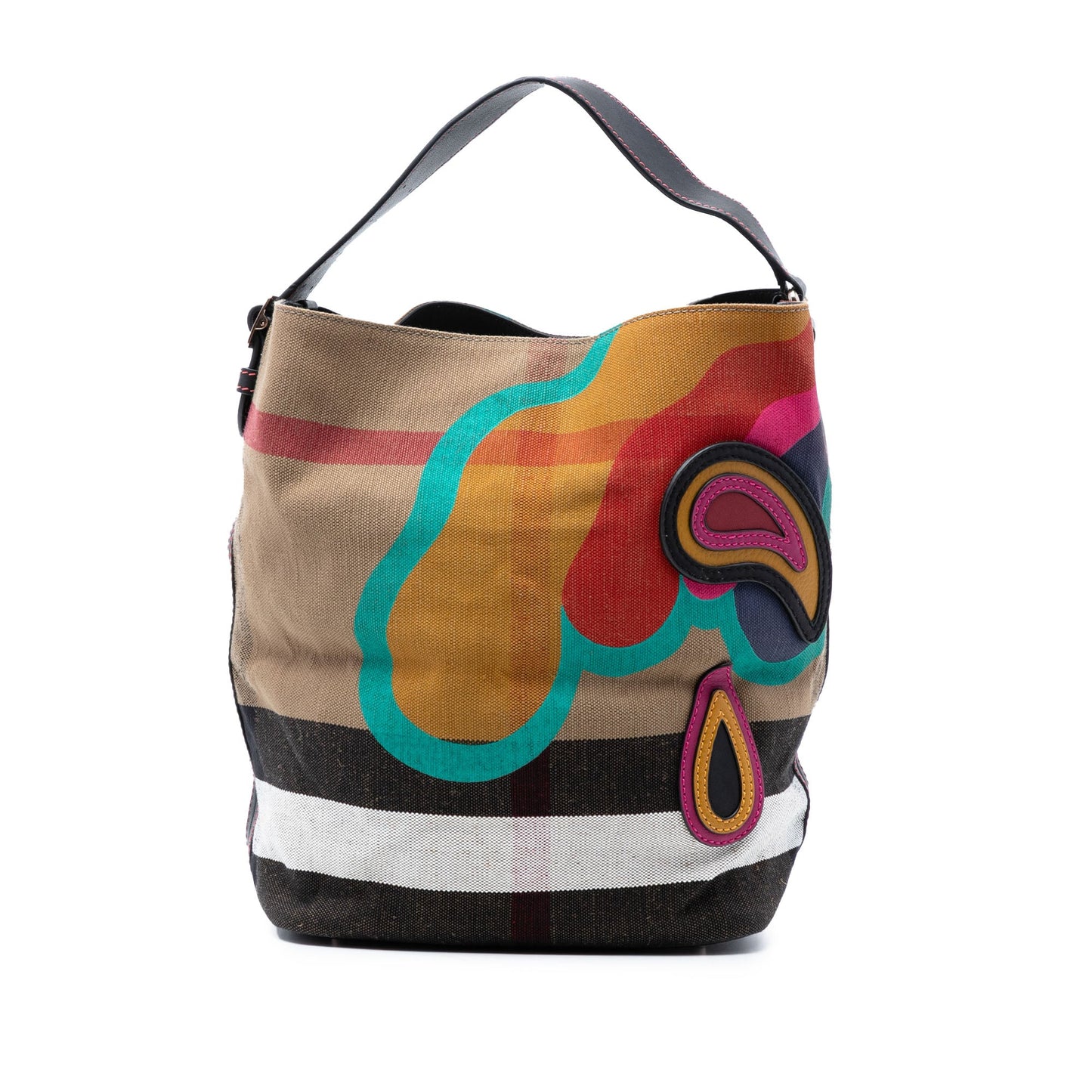 Medium Mega Check Canvas Pop Elements Ashby Bucket