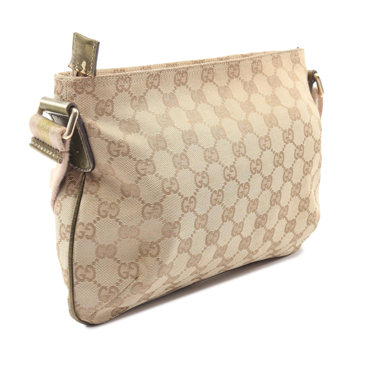 Gucci GG Canvas Web Crossbody — Beige