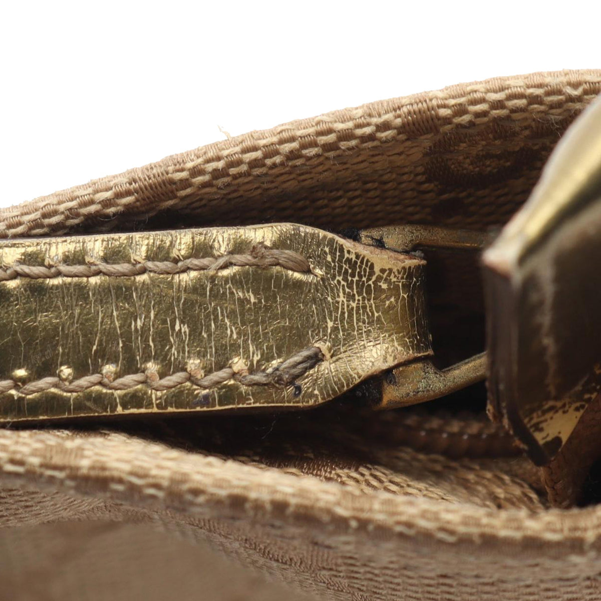 Gucci GG Canvas Web Crossbody — Beige