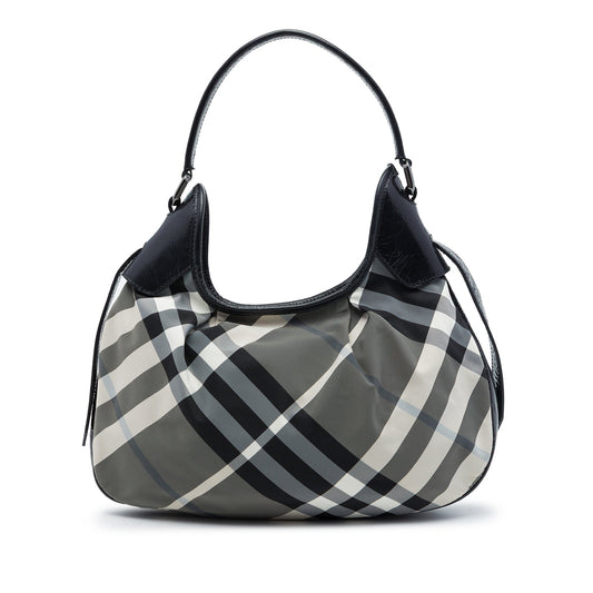 Burberry Beat Check Nylon Brooklyn Hobo