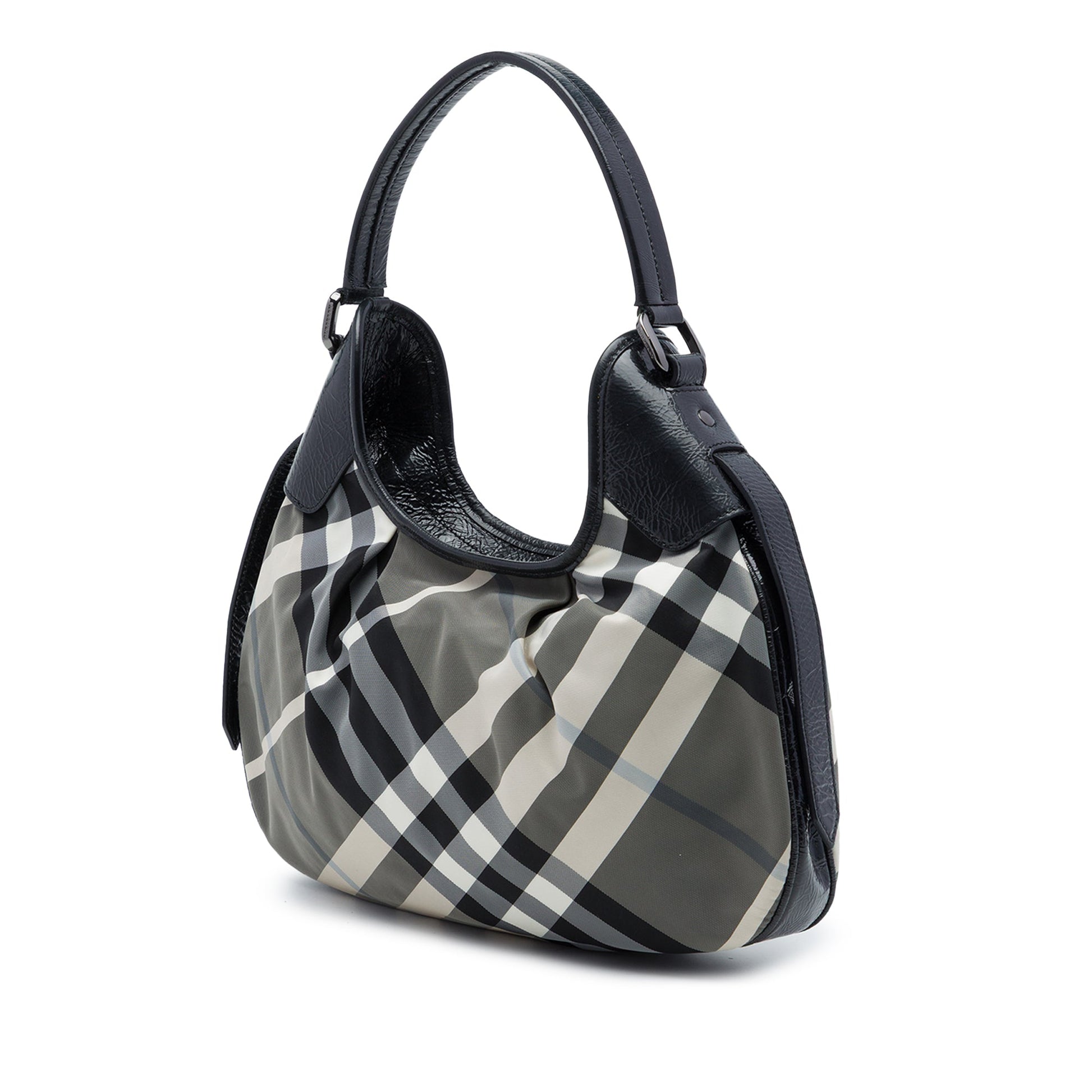 Burberry Beat Check Nylon Brooklyn Hobo
