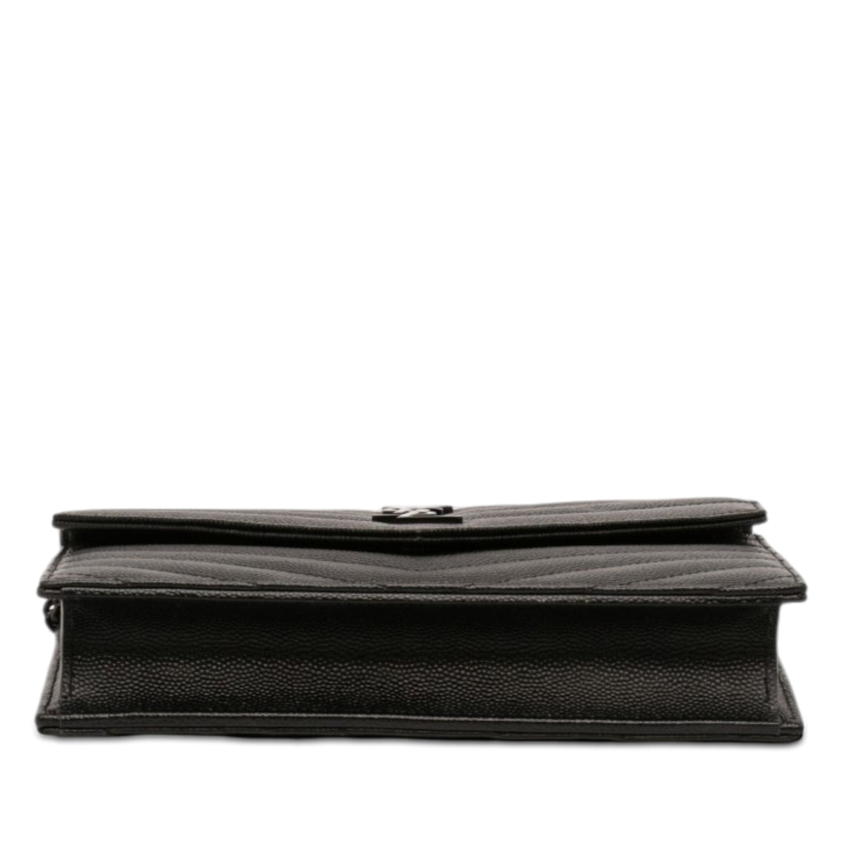 Saint Laurent Grain De Poudre Cassandre Monochrome Envelope Chain Wallet