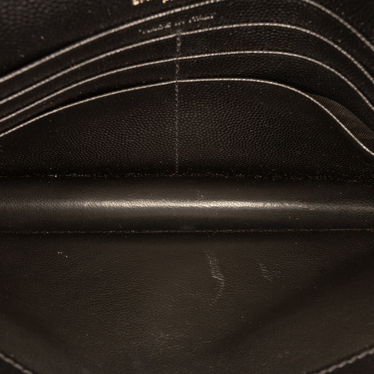 Saint Laurent Grain De Poudre Cassandre Monochrome Envelope Chain Wallet