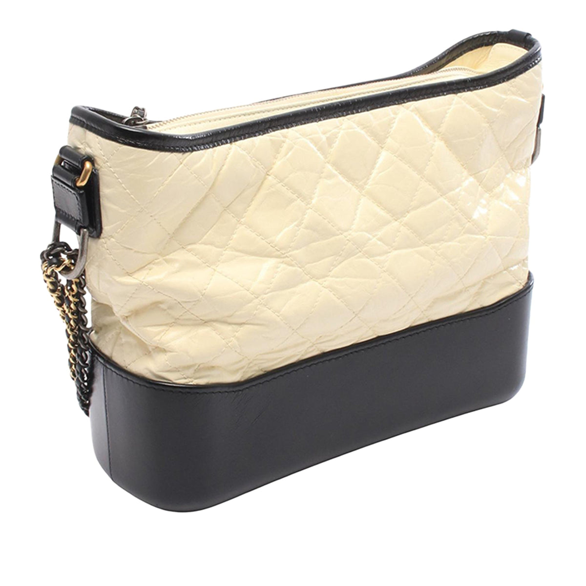 Chanel Large Aged Calfskin Gabrielle Crossbody — Beige