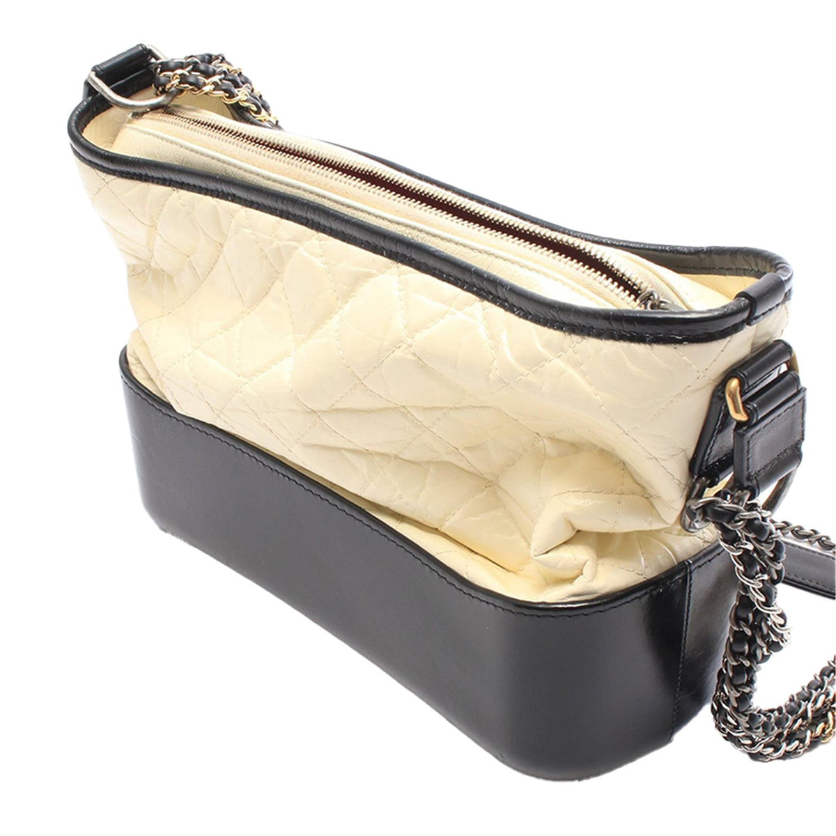 Chanel Large Aged Calfskin Gabrielle Crossbody — Beige
