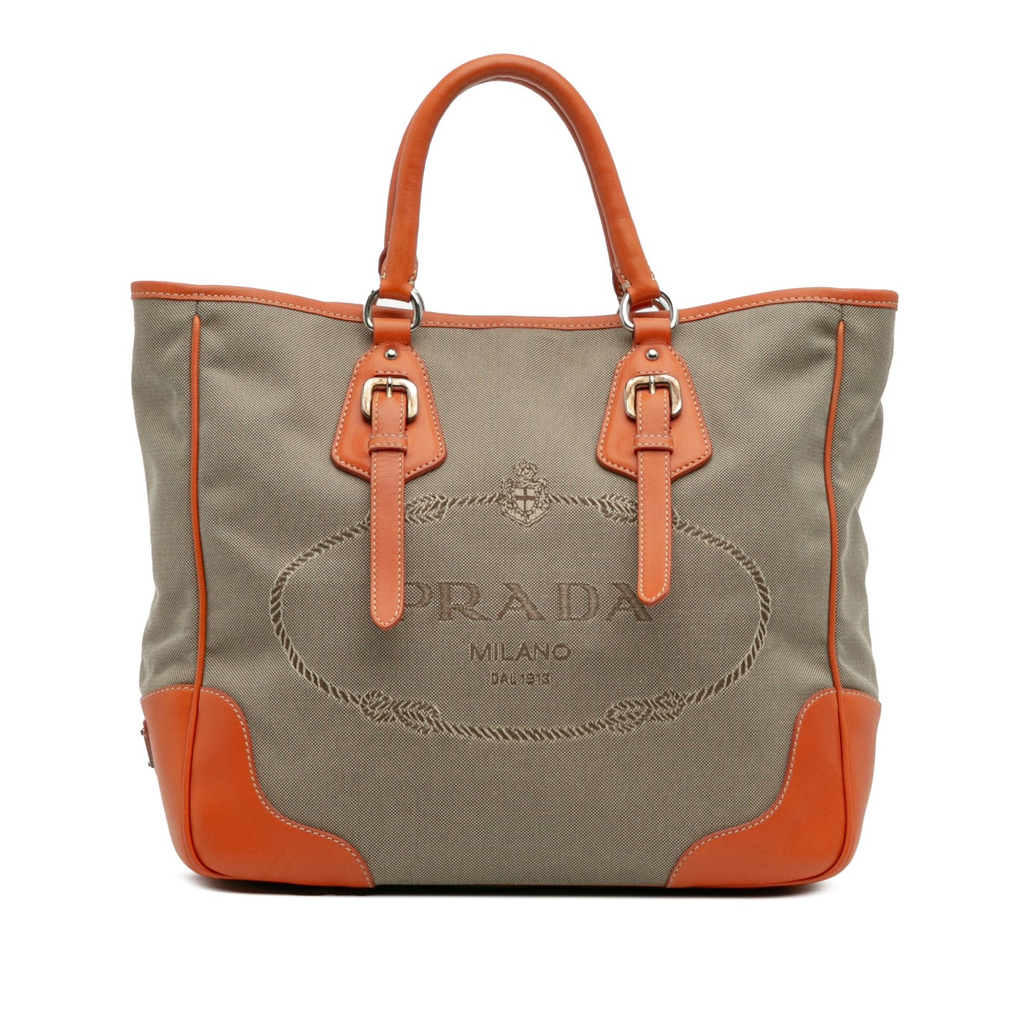 Prada Canvas Canapa Logo Convertible Tote