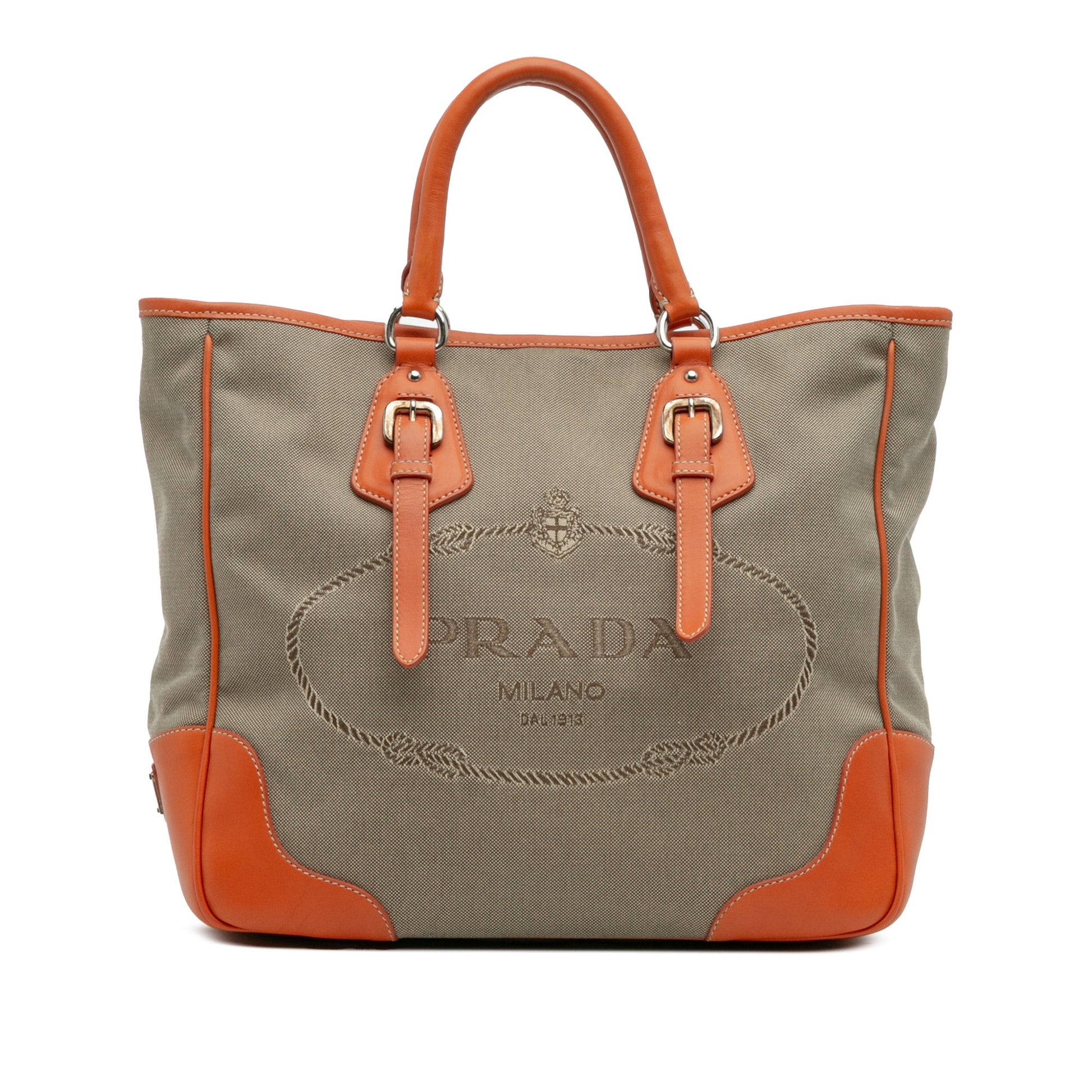 Prada Canvas Canapa Logo Convertible Tote