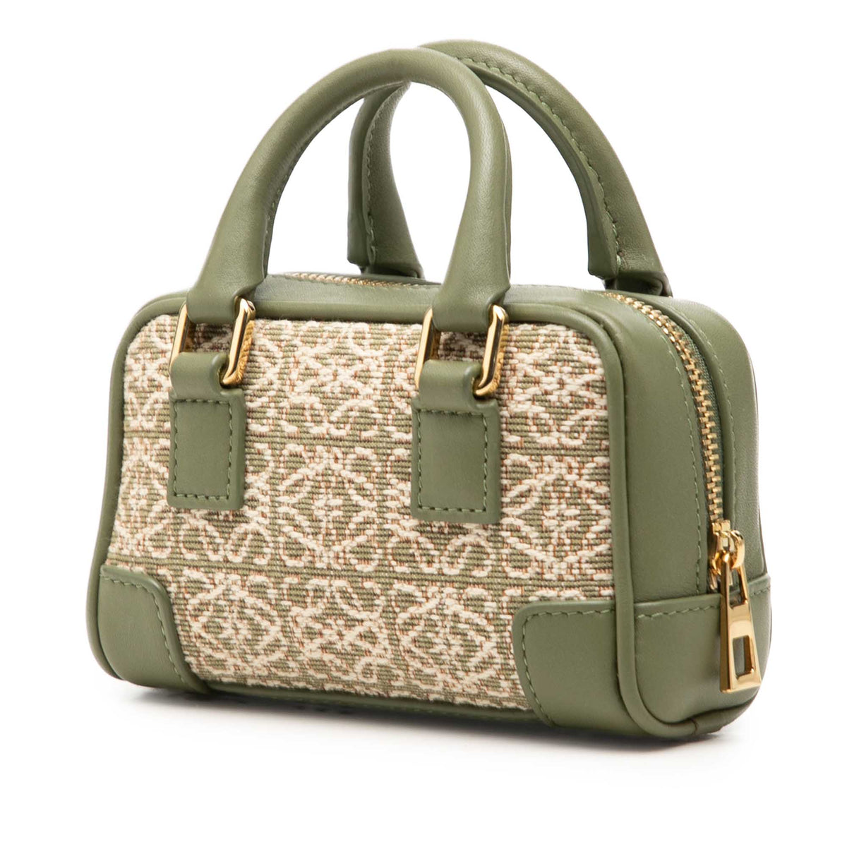 LOEWE Nano Anagram Jacquard and Calfskin Amazona Satchel