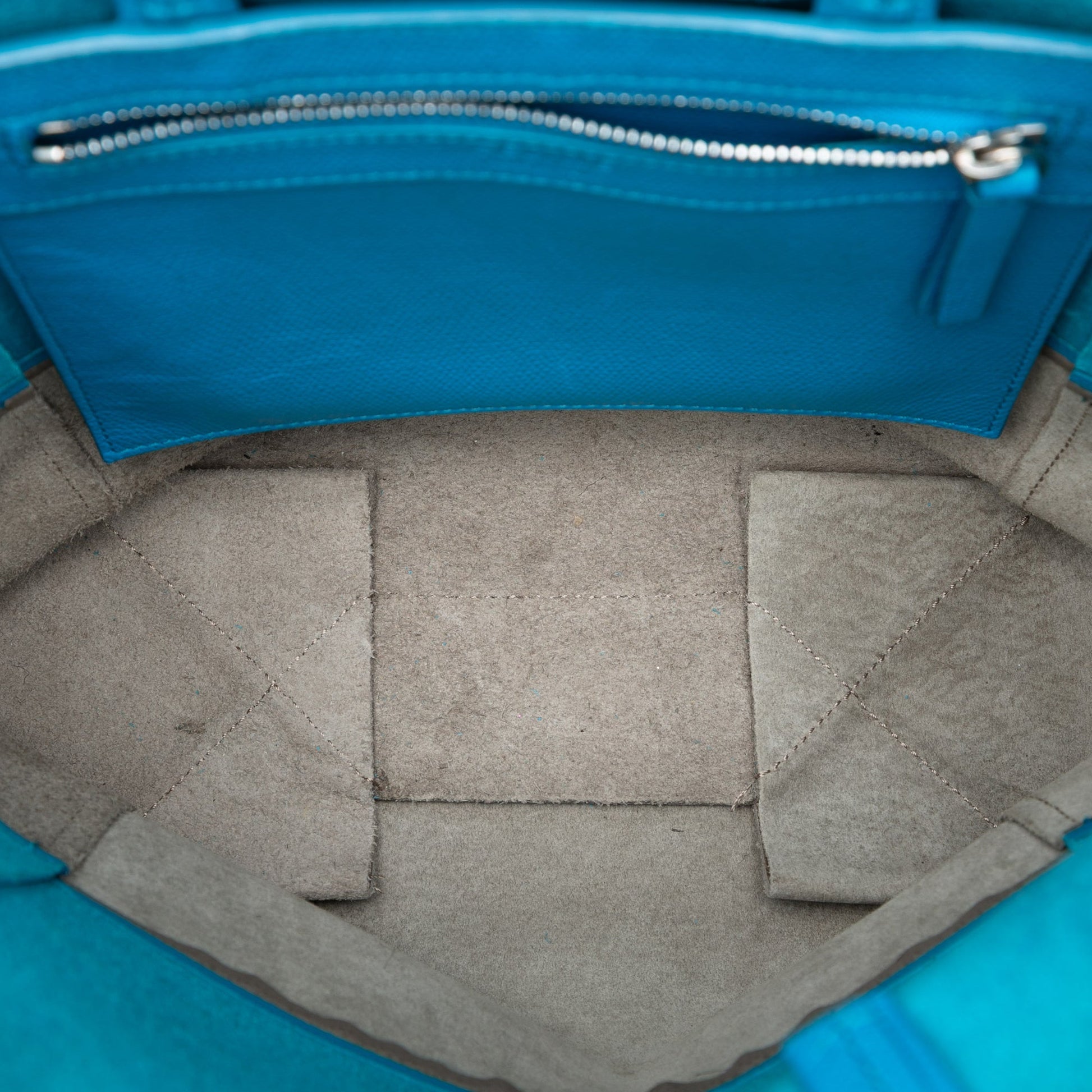 Celine Small Bicolor Grained Calfskin Vertical Cabas Tote