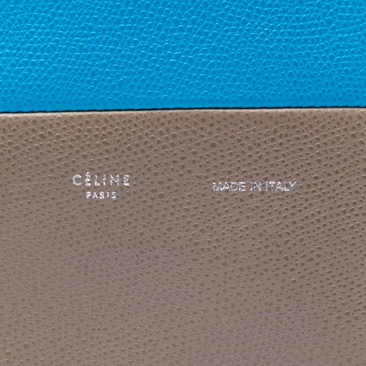 Celine Small Bicolor Grained Calfskin Vertical Cabas Tote