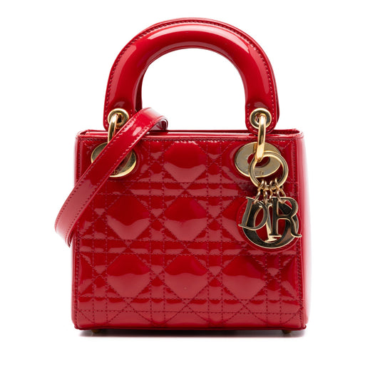 Dior Mini Patent Cannage Lady Dior