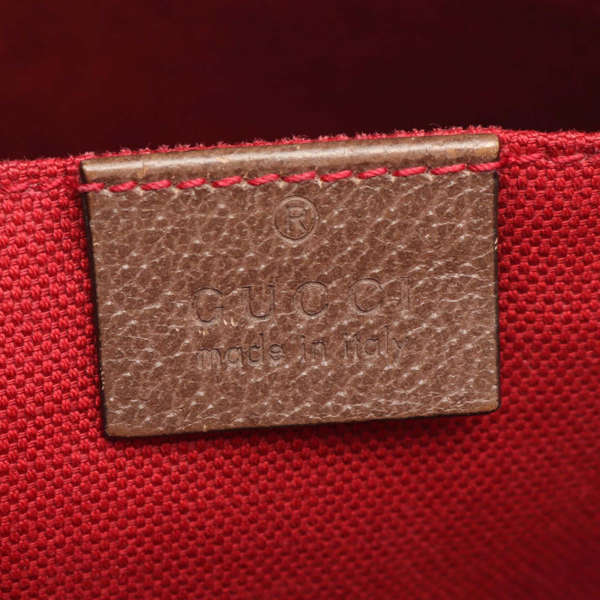 Gucci GG Supreme Textured Dollar Calfskin Retro Interlocking G Flap Messenger Bag