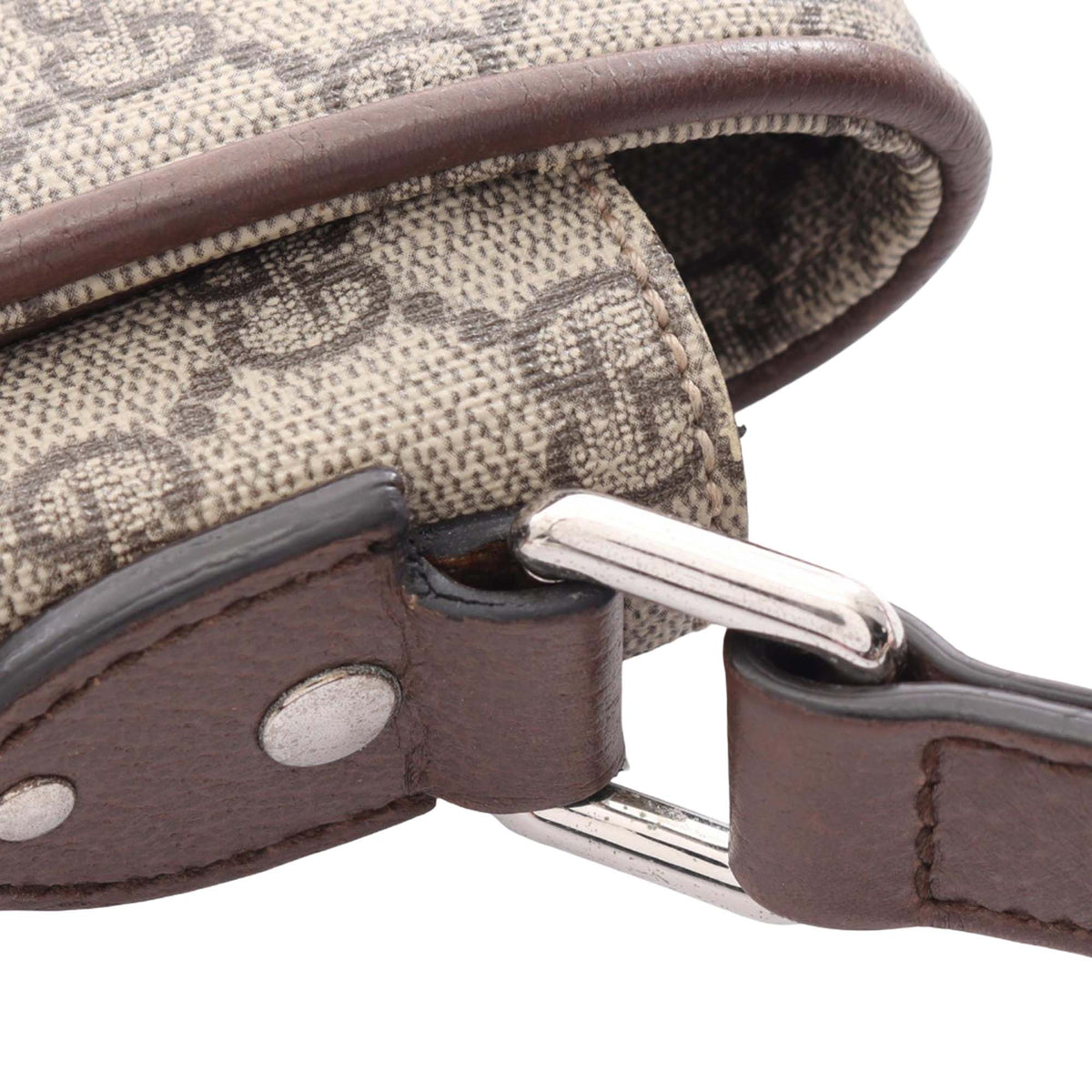 Gucci GG Supreme Textured Dollar Calfskin Retro Interlocking G Flap Messenger Bag