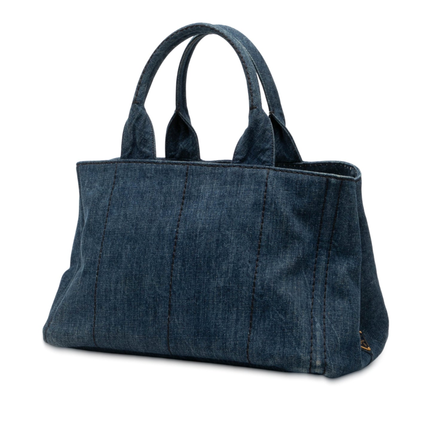 Prada Small Denim Canapa Logo Satchel