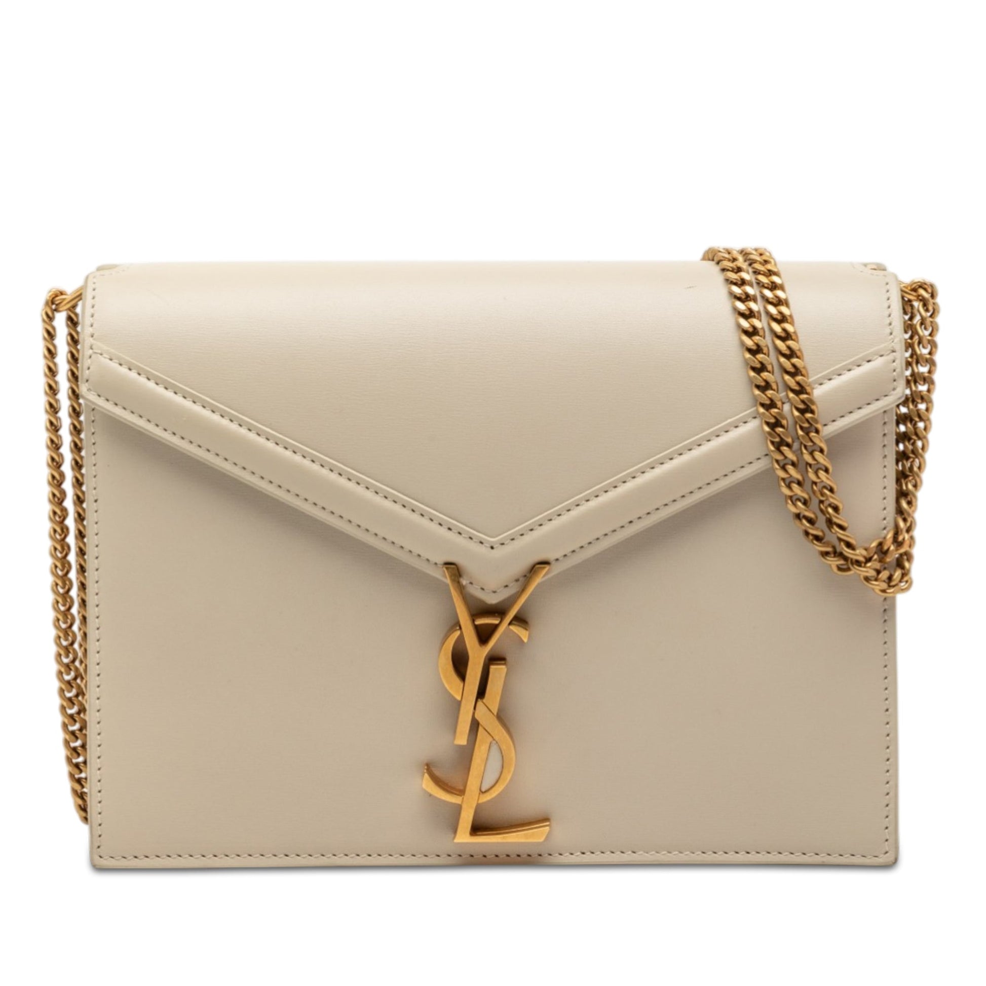 Saint Laurent Smooth Calfskin Monogram Cassandra Clasp Bag