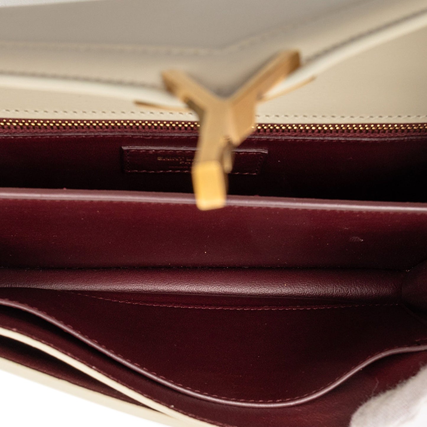Saint Laurent Smooth Calfskin Monogram Cassandra Clasp Bag