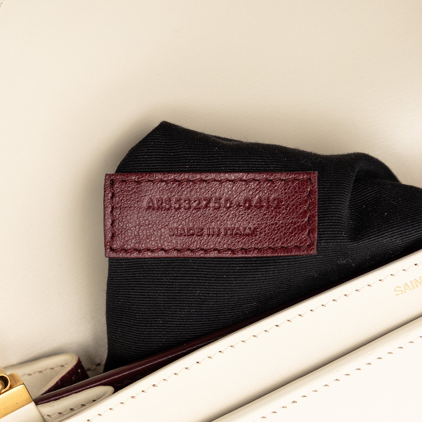Saint Laurent Smooth Calfskin Monogram Cassandra Clasp Bag