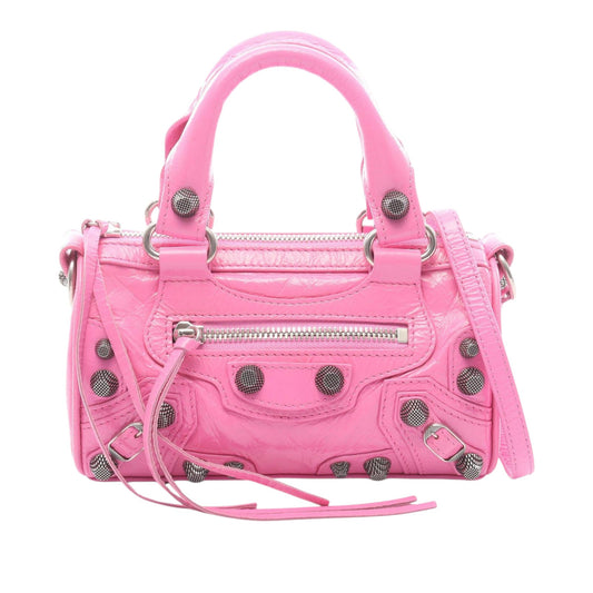 Balenciaga Nano Lambskin Motocross Le Cagole Satchel