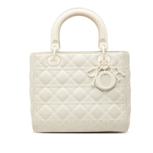 Dior Medium Lambskin Cannage Lady Dior