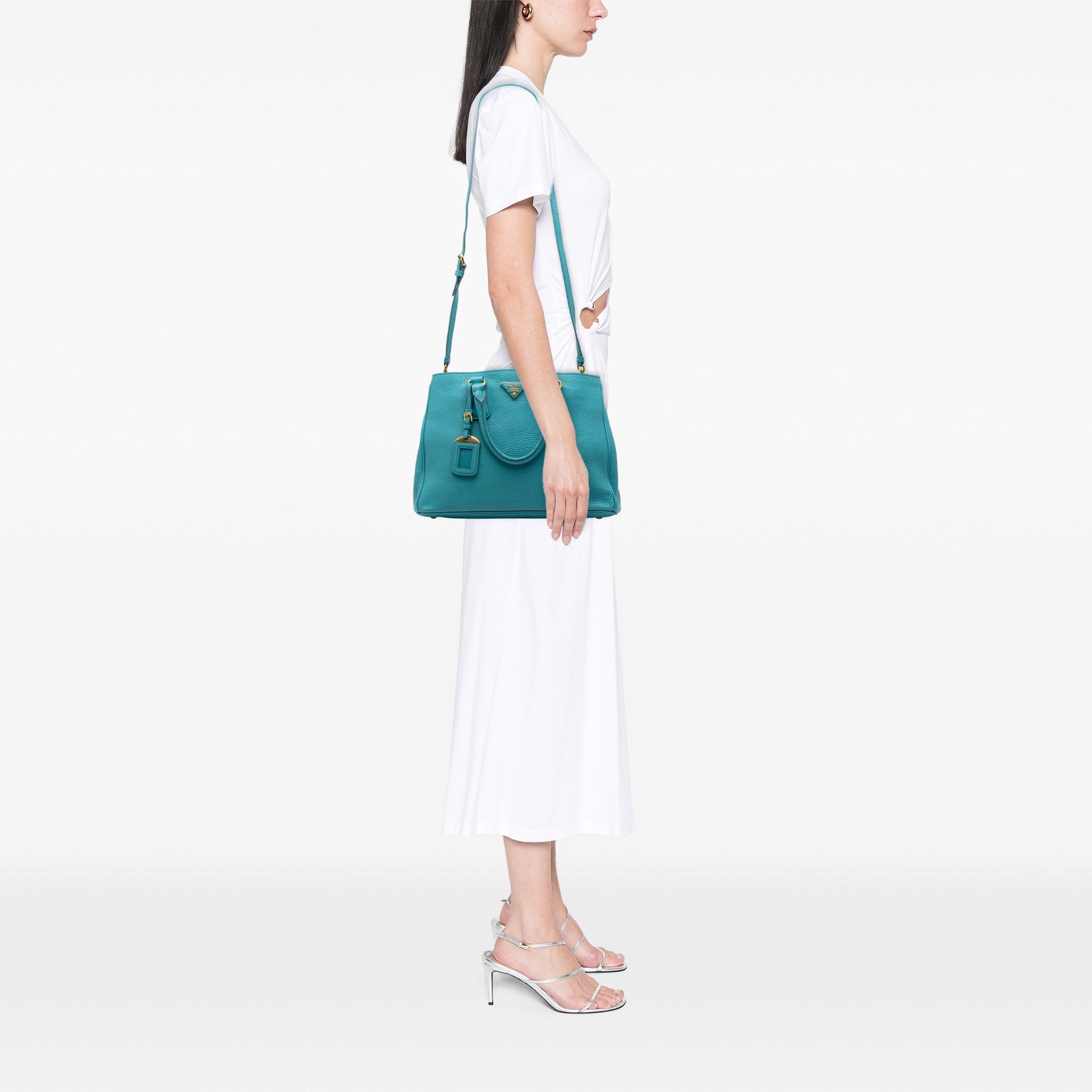 Prada Vitello Daino Open Convertible Tote