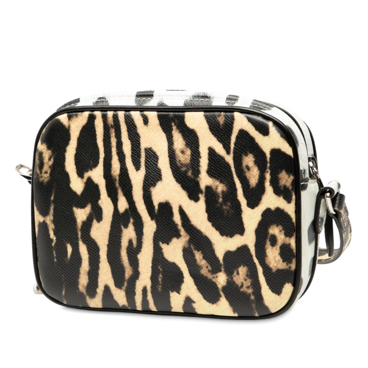 Burberry Leopard Printed Leather Camera Bag