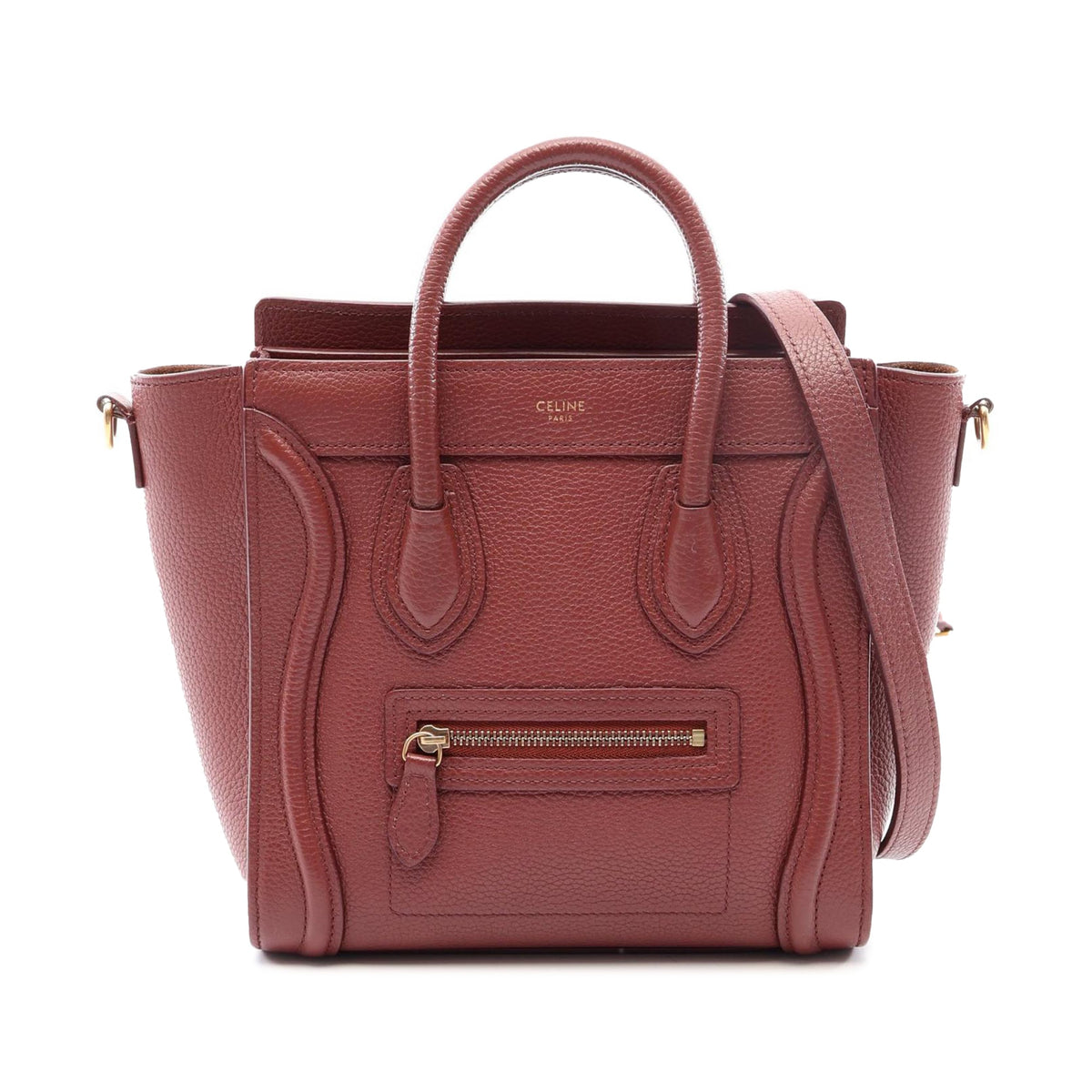 Celine Nano Luggage Tote — Red