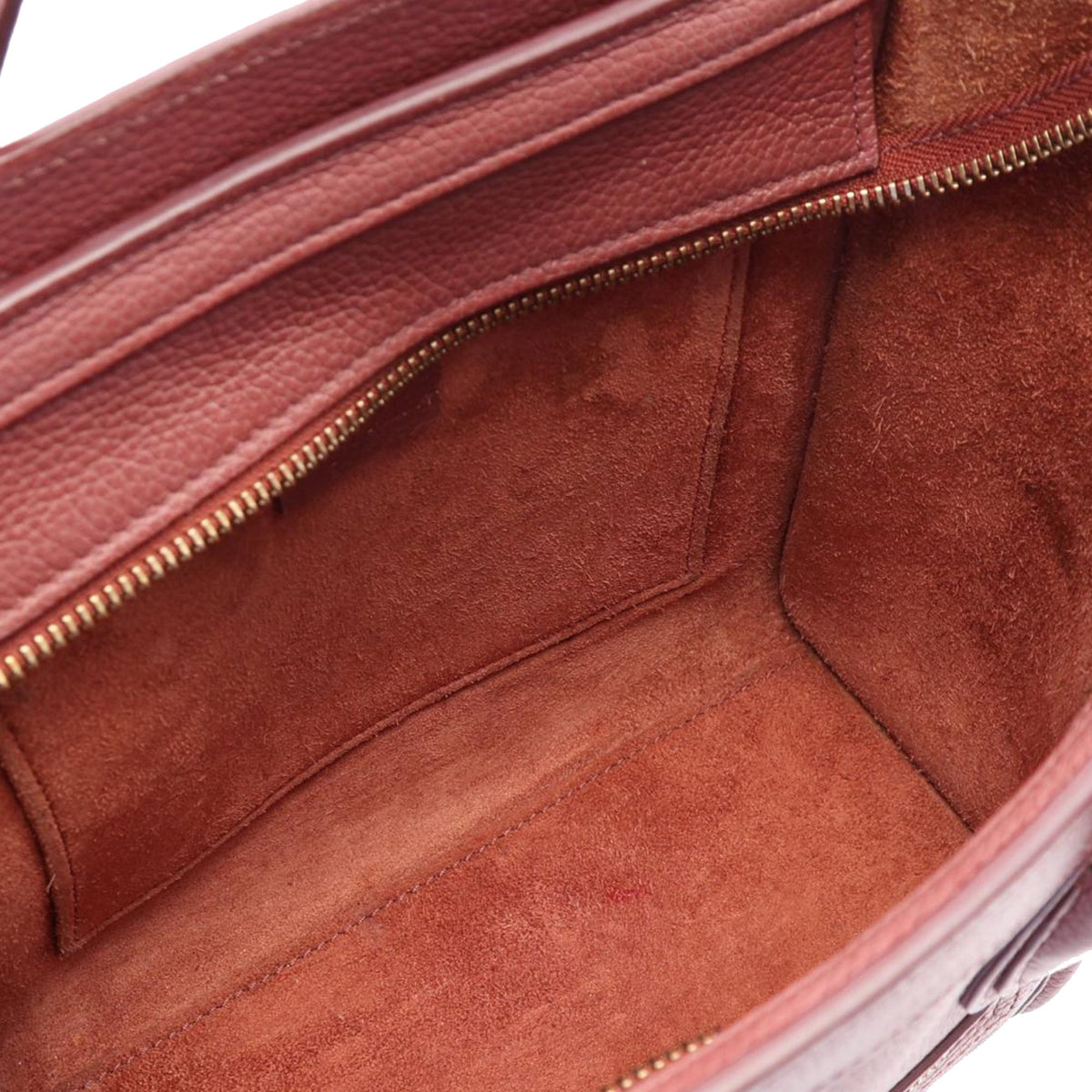 Celine Nano Luggage Tote — Red